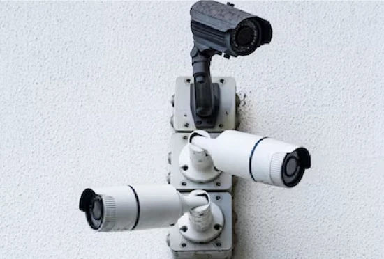 three-cctv-camera-fix-on-wall